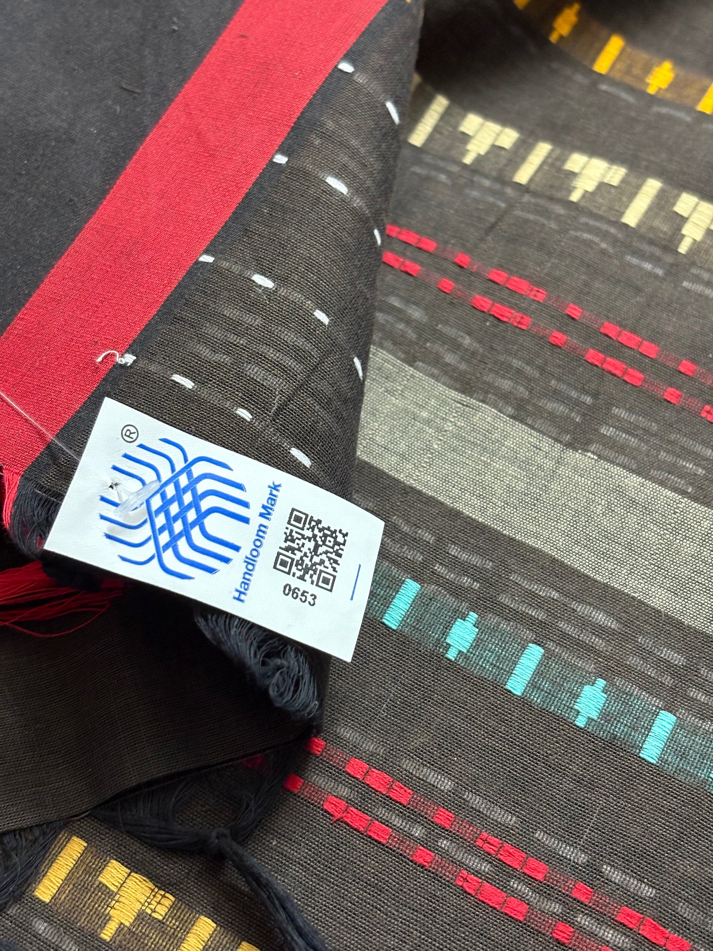 Nayaab: Mocha Brown Begampuri Cotton Saree with Blouse Piece