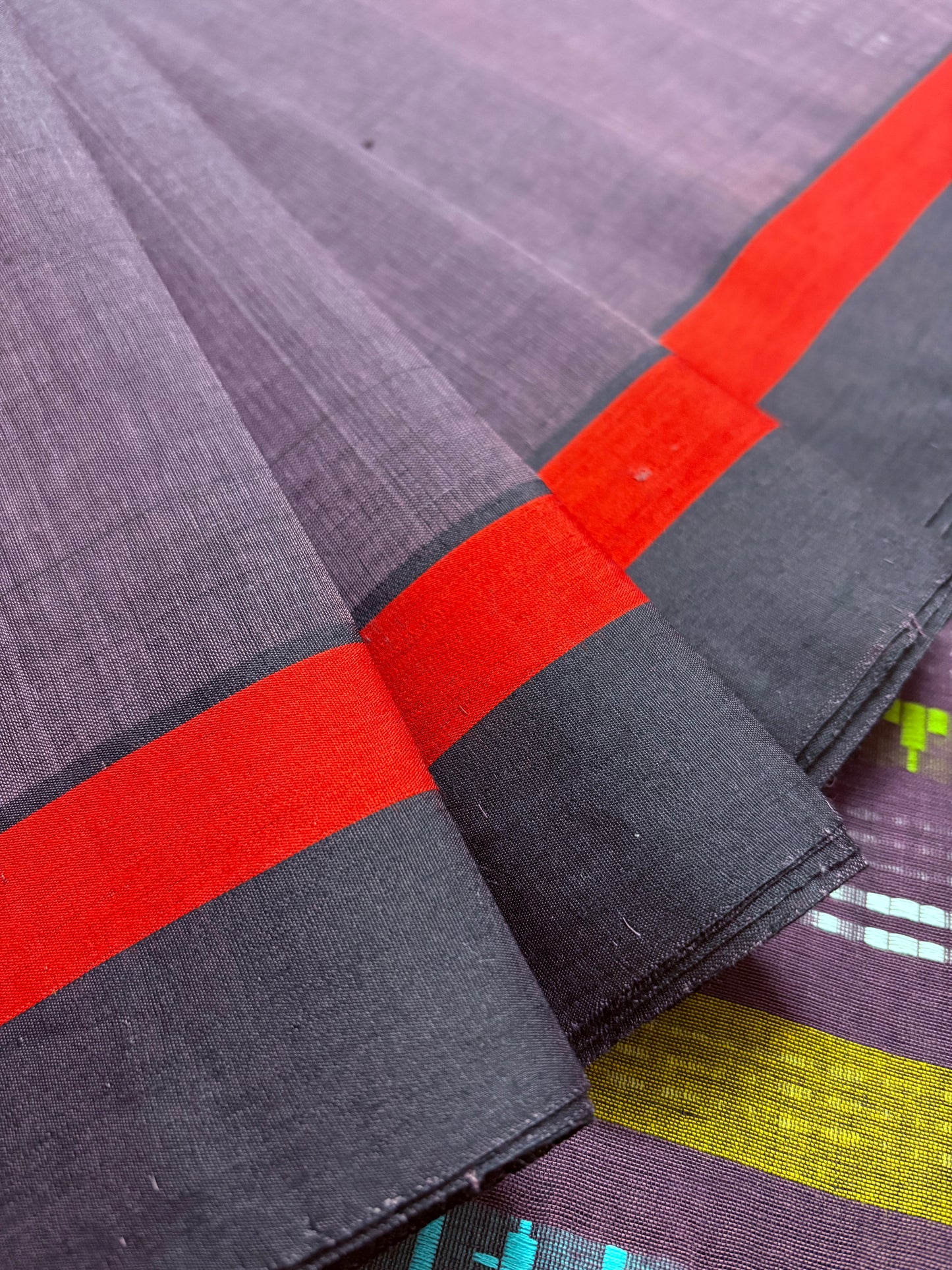 Nayaab: Plum Begampuri Cotton Saree with Blouse Piece