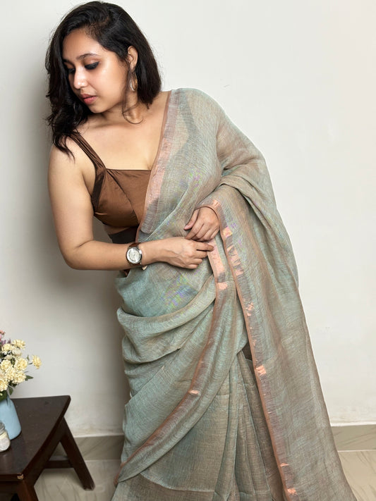 Juliet Dual Tone Linen Saree